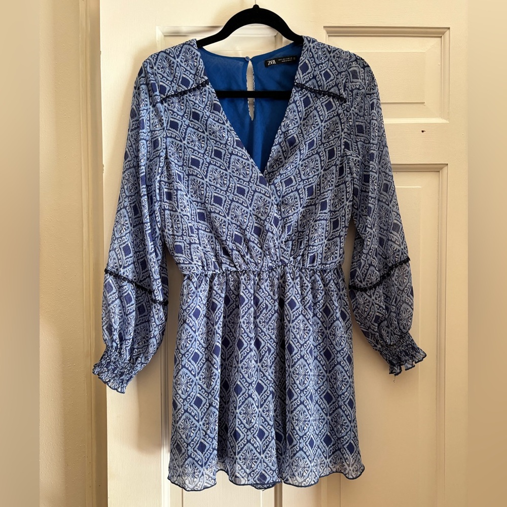 Zara faux wrap short romper, small